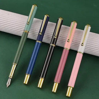 Металлические перьевые ручки Morandi с чернилами 0,5 мм, высококачественные канцелярские принадлежности, элегантное школьное письмо, прочные офисные карандаши