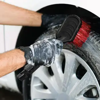 Автомобильная щетка для чистки колес с мягкой щетиной, Щетка для мытья автомобилей с длинной ручкой, Щетка для чистки автомобильных шин, Принадлежности для автоматической чистки