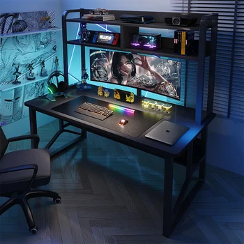 Письменный стол, книжный шкаф, встроенный настольный стол для киберспорта, доска с отверстиями для учащихся младших классов, компьютерный стол, домашний письменный стол