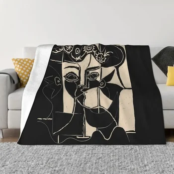 Женское головное одеяло Пабло Пикассо с 3D принтом, мягкие фланелевые флисовые теплые пледы для путешествий, покрывала для дивана в спальне