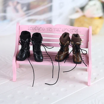 Обувь для куклы Blyth 1/6, кожаная обувь, коричнево-черные ботинки, подходит для BJD 30 см, игрушки для тела, подарки