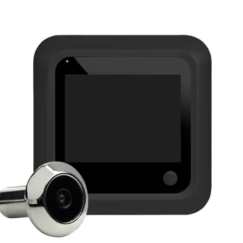 Дверной глазок, широкоугольный цифровой 2,4-дюймовый ЖК-дисплей с углом обзора 90 ° для входной двери в домашнюю квартиру, парадной двери
