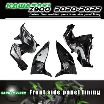 Для Kawasaki Z900 2020 2021 2022 100% Настоящие Детали Из Углеродного Волокна Для Модификации Передней Боковой Панели Linling Fairing Аксессуары Для мотоциклов
