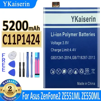 YKaiserin C11P1424 Аккумулятор Для Asus ZenFone 2 Z008D ZE551ML ZE550ML Z00AD ZenFone2 5,5 дюймов 5200 мАч Bateria + Инструменты