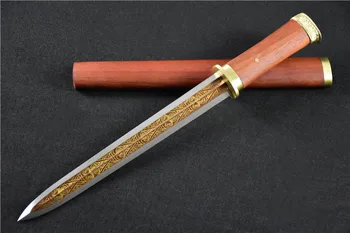 47см Древнекитайский знаменитый меч средневековый меч из рыбьих потрохов изготовлен из стали настоящий меч из высокомарганцовистой стали ручной ковки kungfukatana