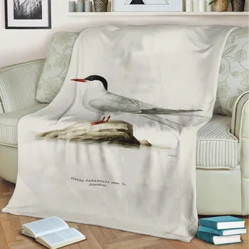 Фланелевое одеяло Arctic tern Sterna с 3D принтом, согревающее диван, Детское одеяло, Домашний декор, текстиль, Подарок для семьи мечты