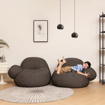Кричащий дизайн пончик ленивый диван мультфильм повседневный спальный балкон угловой диван для спальни для одного человека