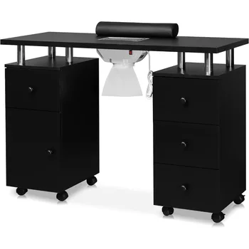 Маникюрный стол OmySalon, маникюрный стол для нейл-техников, настольная станция с электрическим пылесборником, хранилище для косметики в салоне красоты