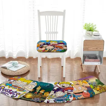 Коврик с рисунком из мультфильма R-Rugrat-Аниме, Квадратная подушка для обеденного стула, Круглое украшение, сиденье для офисного стола, Подушки для домашнего декора