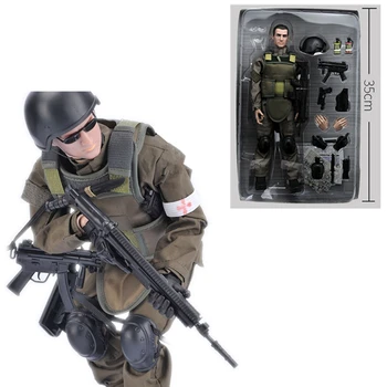 1/6 Солдат спецназа BJD, военный спецназ, Армейский человек, Коллекционная кукла с оружием, набор фигурных игрушек для мальчика