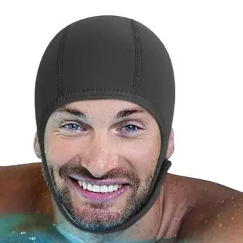 Шапочка для плавания из неопрена толщиной 2,5 мм, шапочка для дайвинга, защитные ушанки для зимнего плавания, Снаряжение для купания для мужчин и женщин