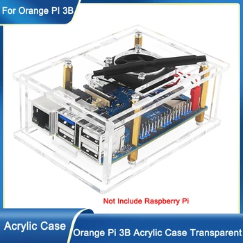 Акриловый корпус Orange Pi 3B Прозрачный корпус с активным и пассивным охлаждением Дополнительный радиатор вентилятора охлаждения для Orange Pi 3B