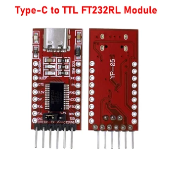 Модуль адаптера Последовательного преобразователя FT232RL Type-C в TTL Поддерживает Кабель для записи загрузчика 3.3V 5V