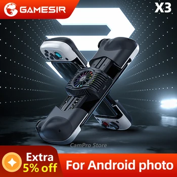 Геймпад GameSir X3 Type C для мобильного телефона с Охлаждающим вентилятором для облачных игр Xbox Game Pass, STADIA, xCloud, GeForce