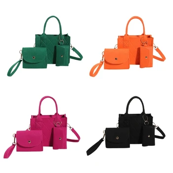 Модная сумка-мессенджер на молнии, однотонная фетровая женская сумка через плечо, роскошная сумка, повседневные сумки через плечо для женщин