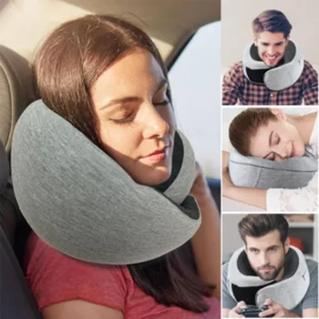 Подушка для шеи из пены с эффектом памяти, шейный позвонок, Переносная для путешествий, самолет для отдыха в полдень, U-Образная подушка для сна, Походная подушка, сумка для переноски