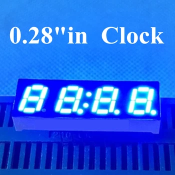 20ШТ Синих 7-сегментных часов с цифровым дисплеем, 4-битный анод с общим катодом 0,28 