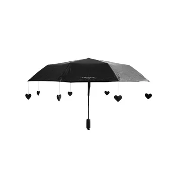 Sunday Creative, защищенный от ультрафиолета, для милой девушки, Ветрозащитный виниловый Автоматический складной зонт для женщин