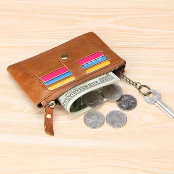 Женский кошелек для монет с Rfid-фиксатором, многофункциональная сумка для ключей на молнии, многофункциональная сумка для монет, простая, большой емкости