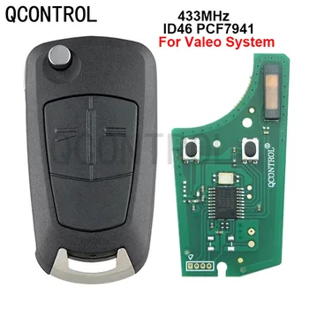 QCONTROL 2 Кнопки Дистанционного ключа автомобиля 433 МГц PCF7941 Подходит для Opel/Vauxhall Astra H 2004-2009, Zafira B 2005-2013