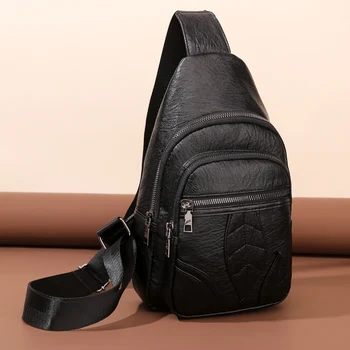 Новая женская нагрудная сумка в стиле ретро, модные сумки через плечо из мягкой искусственной кожи, повседневная дорожная переносная сумка на открытом воздухе, винтажная сумка-мессенджер