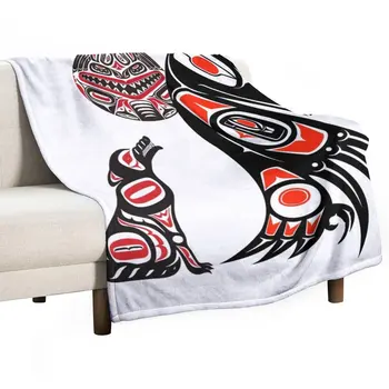 Плед Haida Tlingit Native Essential Мягкое Большое одеяло, Роскошное Утолщенное одеяло