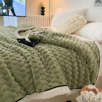 Зимнее Теплое одеяло Покрывало для кровати и дивана, Фланелевое Клетчатое Покрывало для одноместной кровати, покрывала для кровати с кроватью размера 
