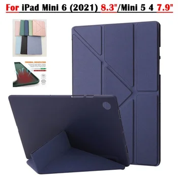 Для iPad Mini 6 5 4 3 2 1 A2568 Модная многофункциональная складная Y-образная подставка, полное покрытие, мягкий защитный чехол для планшета из ТПУ, Y-образный кронштейн