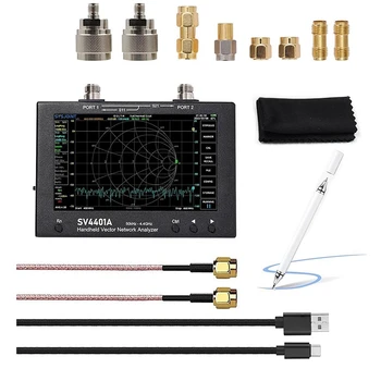 Векторный сетевой анализатор SV4401A 7-дюймовый Сенсорный ЖК-анализатор антенн 50 кГц-4,4 ГГц HF VHF UHF Модернизирован от компании For Nanovna Vna