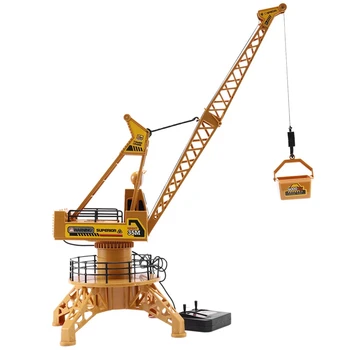 Игрушки для моделирования крана с дистанционным управлением Rc, строительные игрушки, Башня крана Rc, игрушки для моделей грузовиков, вращающиеся на 360 градусов, подарки на день рождения