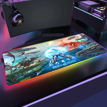 RGB LED Gaming XL Ослепительно крутой коврик для мыши Клавиатура Настольный ковер Игровой резиновый нескользящий коврик для мыши Gamer Ark Survival Evolved Dinosaur