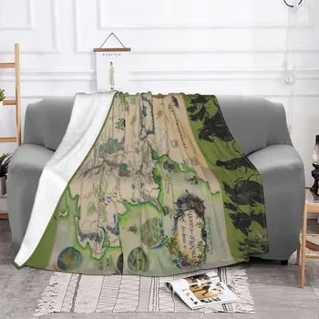 KACISSY Карта Средиземья Плед из фланелевого материала Одеяло для кроватей, кемпинга, кондиционера, офисных одеял для ворса, прямая поставка