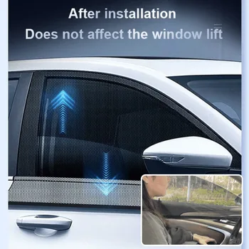 Москитная сетка на боковом стекле автомобиля защищает от насекомых и обеспечивает безболезненную езду