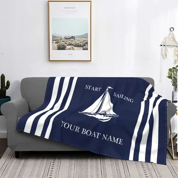 синие декоративные одеяла в морском стиле, постельные одеяла, мягкие фланелевые одеяла, покрывала для дивана, одеяла для обеденного перерыва в офисе, одеяла