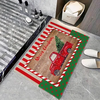 Новый Веселый Рождественский Гномик в красную клетку, коврик для входа, Домашний декор, Кухня, прихожая, Коврики для балкона, Ванная комната, нескользящий коврик