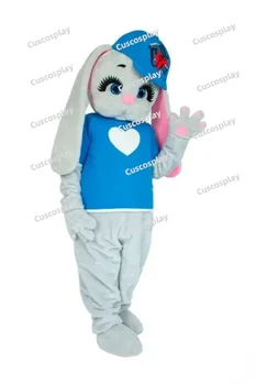 Костюм мультяшного кролика для Пасхальной вечеринки, костюм талисмана Кролика, маскарадная одежда для мероприятий на Хэллоуин, Карнавал, взрослый размер