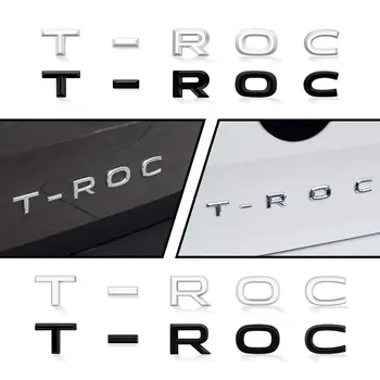 Автомобильный декор 3D ABS Хромированная Эмблема Багажника автомобиля, Значок, Наклейка для Volkswagen TROC, Логотип T-ROC, Автоаксессуары
