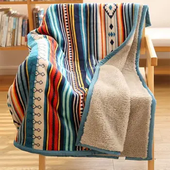 Американское двухслойное многофункциональное одеяло с несколькими спецификациями, толстое теплое одеяло для дивана из кораллового бархата на осень и зиму