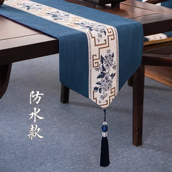 Водонепроницаемый настольный флаг, новая скатерть для чайного стола Дзен в китайском стиле, высококачественная чайная ткань, легкая роскошь, высококачественный чайный коврик, современный