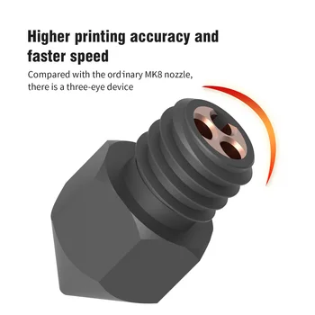 MK8 High Flow Clone CHT Закаленная Сталь 0,4, 0,6 мм Печатающая Насадка для Ender 3, V2 Ender 5 CR10 3D Принтер Экструдер Подходит для Нити Накала 1,75 мм