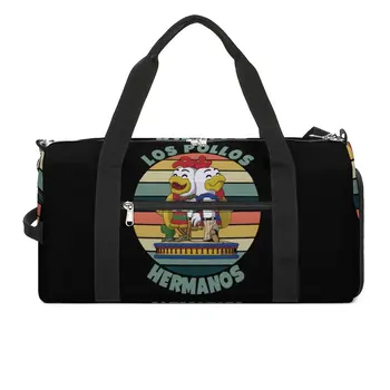 Спортивная сумка Los Pollos Hermanos, Спортивная сумка, Аксессуары для спортзала, Ретро-пара животных, Сумка с Оксфордским рисунком, Забавная Тренировочная сумка для фитнеса