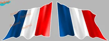 2 X французских флага Франции Слева Справа Наклейка на автомобиль, наклейка на все ваши гоночные автомобили, ноутбук, мотоциклетный шлем, багажник, набор инструментов, кемпинг для серфинга