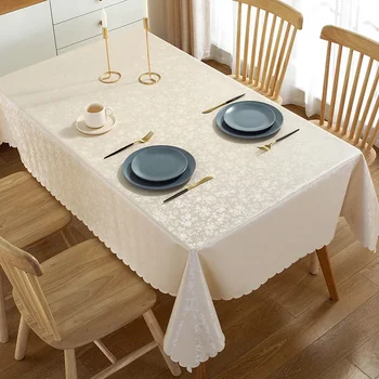 Скатерть ткань европейского стиля водонепроницаемая, устойчивая к ожогам, маслостойкая и не стираемая прямоугольный коврик для стола