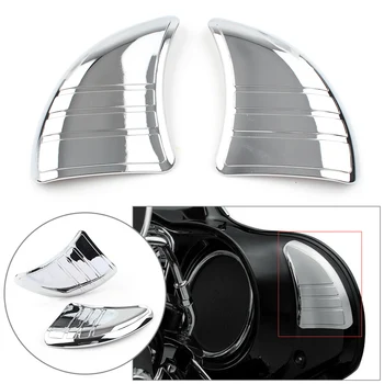 1 пара хромированных трехлинейных заглушек для внутреннего обтекателя зеркала мотоцикла для Harley Touring Glide 2014 2015 2016 2017