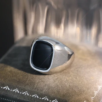Новое мужское кольцо в стиле панк, простое квадратное, с гладкими каплями масла, популярное ювелирное изделие в Европе и Америке