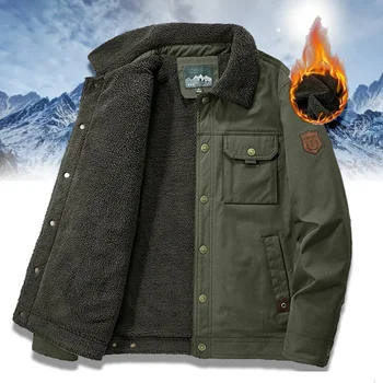 Модные мужские флисовые куртки, зимние утепленные теплые парки, повседневные пальто свободного кроя с множеством карманов, мужские большие размеры