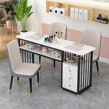 Современные железные столы и стулья для маникюра, Креативные столики для макияжа в спальне, простой стол для маникюра в салоне красоты, Профессиональный стол для ногтей