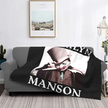 Одеяло Marilyn Manson И Rob Zombie Twins Of Evil Tour, Мягкий Новый стиль, удобный диван, специальная Механическая стирка