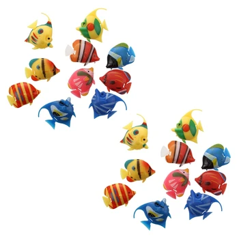 Акция! 20 × Плавающие искусственные декоративные рыбки, Декоративные аквариумные принадлежности для аквариума