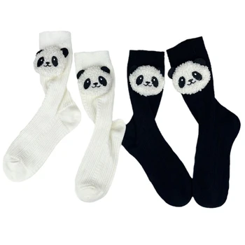 Новые носки, хлопковые пинетки, носки с забавной пандой, высокие носки до щиколотки T8NB